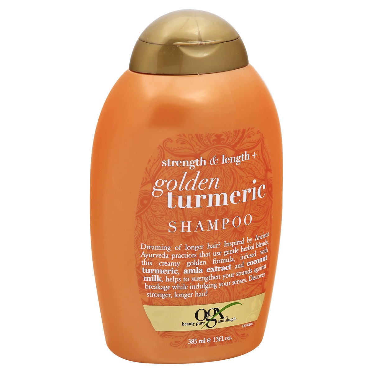 slide 4 of 11, OGX Stength & Length + Golden Turmeric Shampoo 385 ml, 13 oz