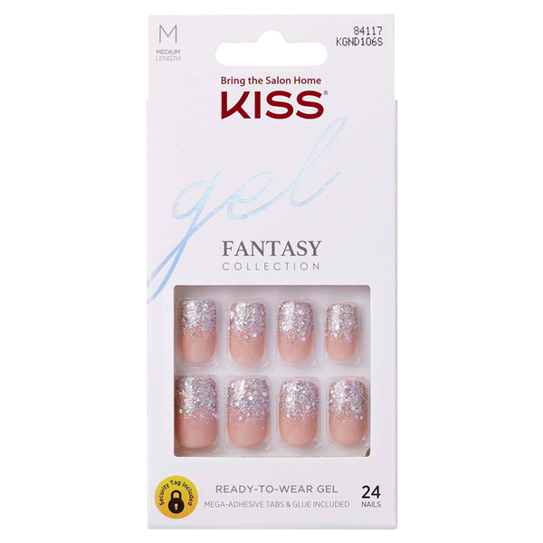 slide 1 of 9, Kiss Medium Length Fantasy Collection Gel Nail Kit 1 ea, 1 ct