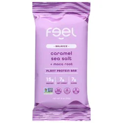 Feel Balance Caramel Sea Salt + Maca Root Plant Protein Bar 2 oz