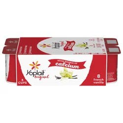 Yoplait Original Low Fat Yogurt, French Vanilla, Good Source of Calcium, 8 Yogurt Cups, 48 oz