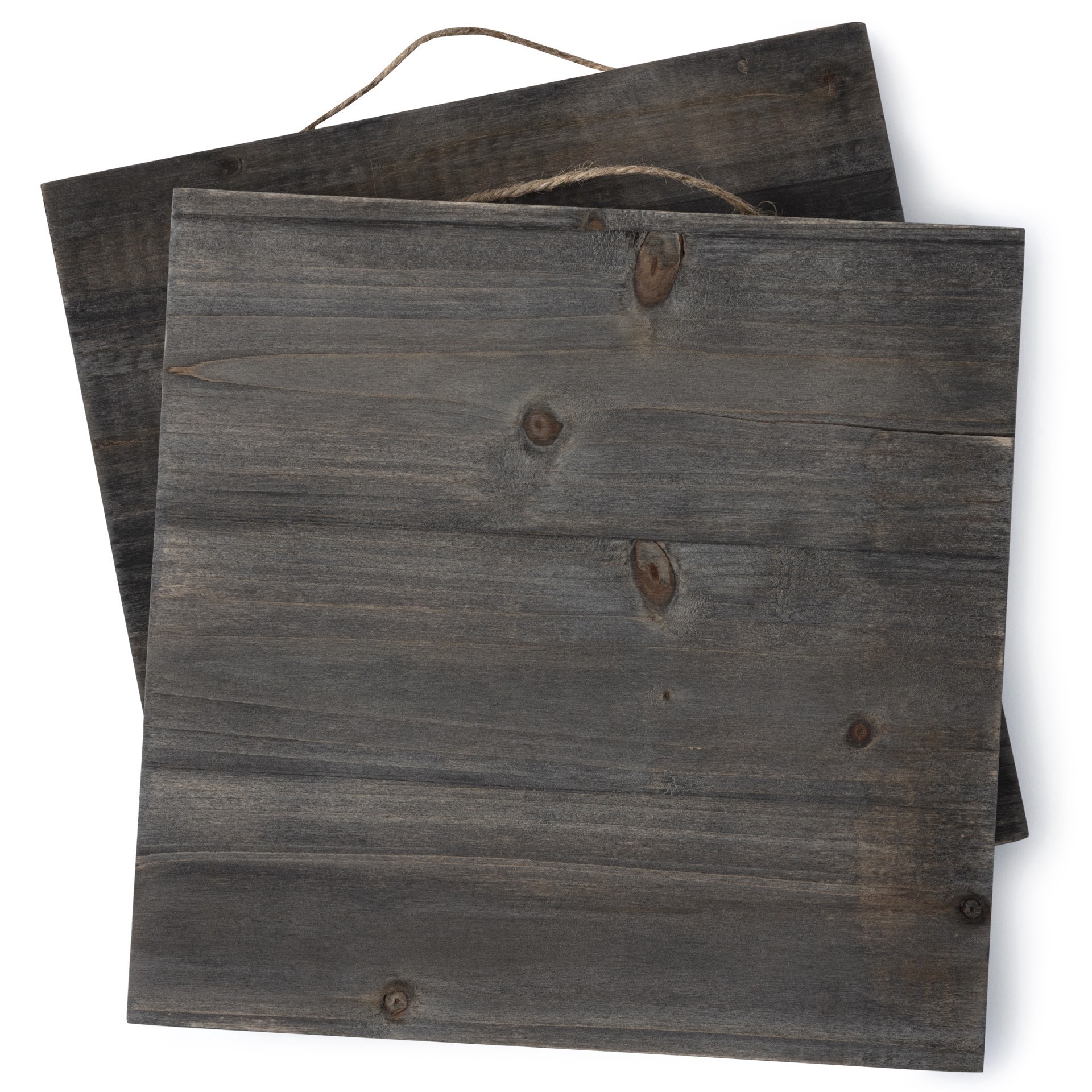 slide 4 of 6, 10" X 10" Graywashed Wood Square Plaques By Make Market, 2ct., 2 ct