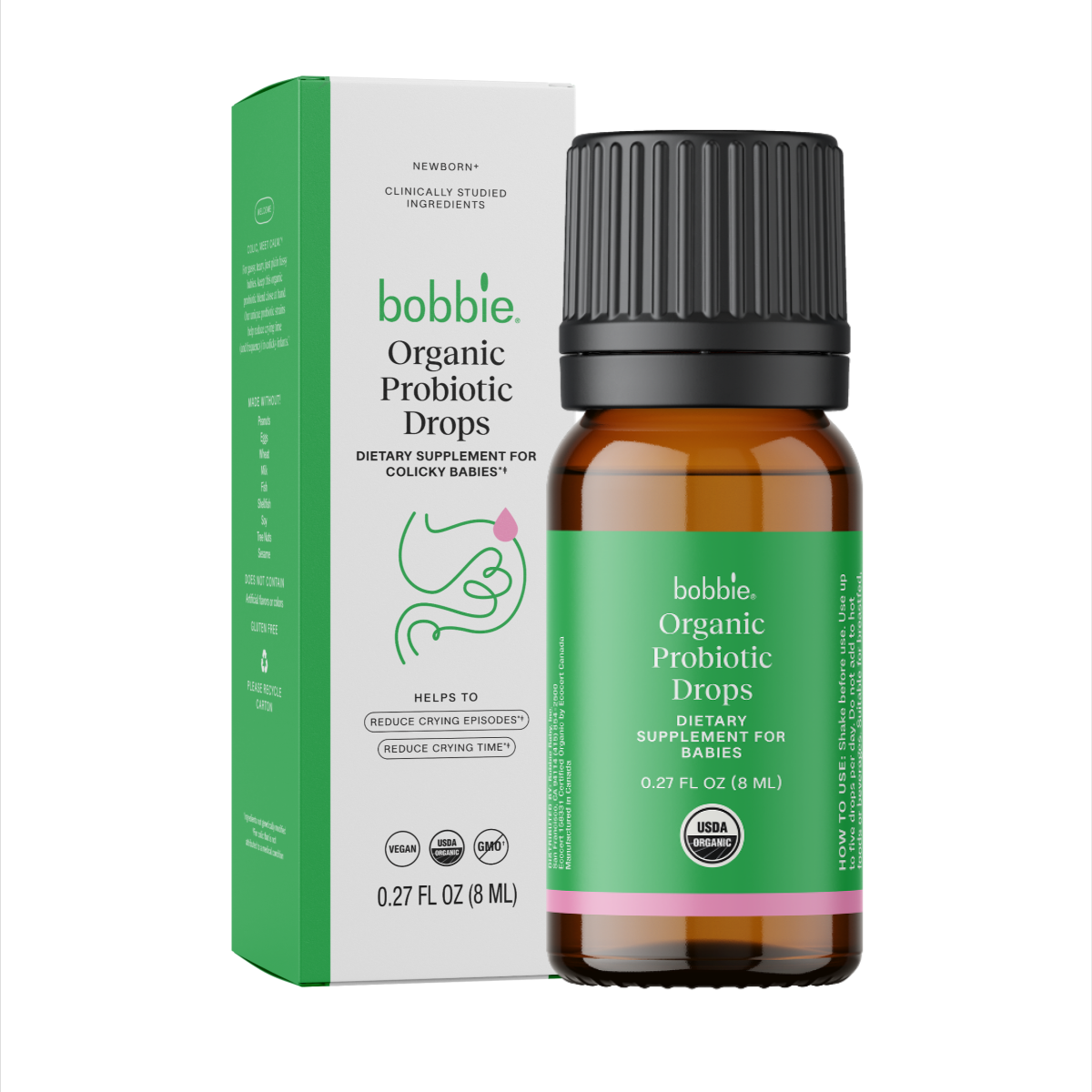 slide 1 of 29, Bobbie Organic Probiotic Drops 8mL, 8 ml