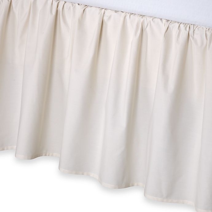 slide 1 of 1, smoothweave Ruffled Twin Bed Skirt - Ivory, 21 in