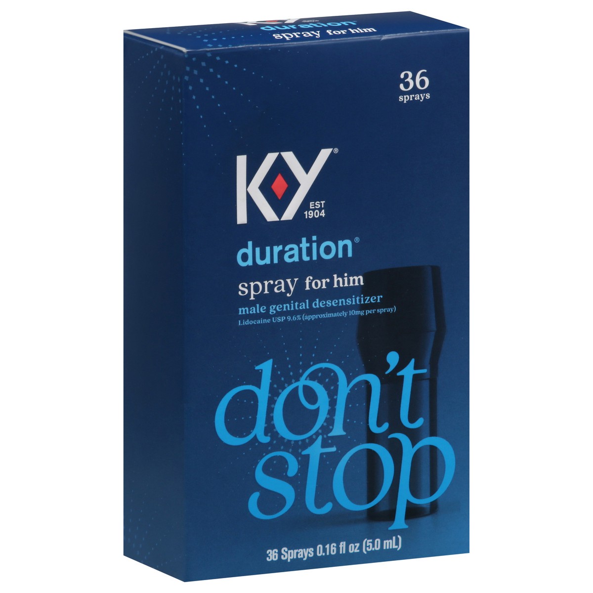 slide 2 of 9, K-Y Duration Spray 0.16 fl oz, for Men, Adult Couples, Lidocaine Numbing Male Genital Desensitizer to Last Longer, Pleasure Enhancer, 36 Sprays, No Mess Easy Application, 0.16 oz