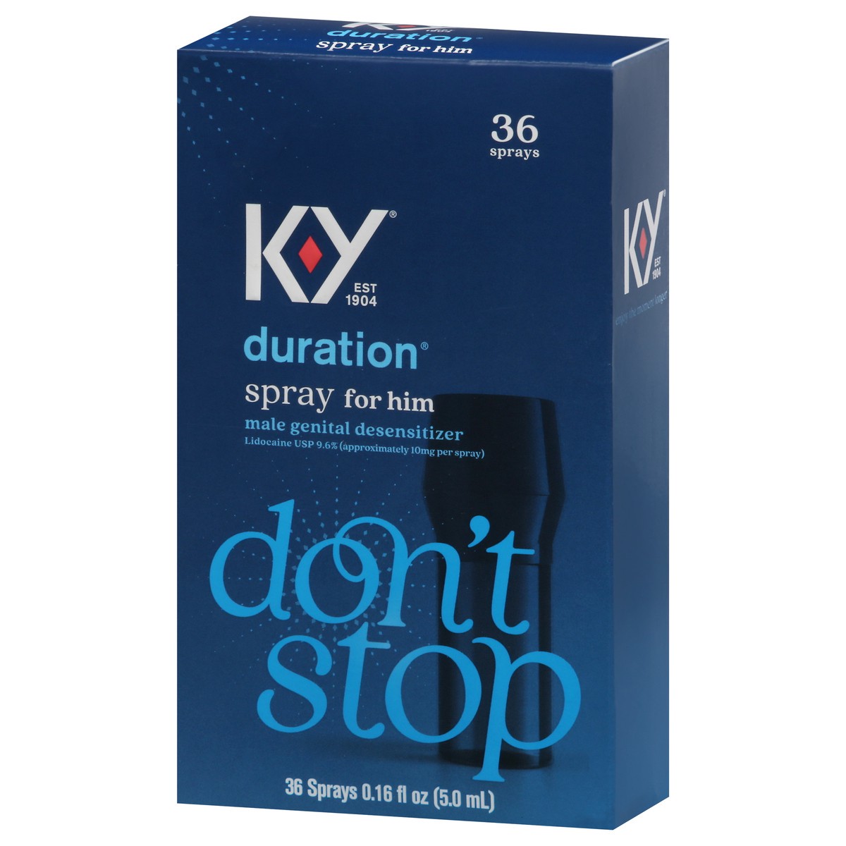 slide 6 of 9, K-Y Duration Spray 0.16 fl oz, for Men, Adult Couples, Lidocaine Numbing Male Genital Desensitizer to Last Longer, Pleasure Enhancer, 36 Sprays, No Mess Easy Application, 0.16 oz