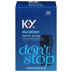 K-Y Duration Spray 0.16 fl oz, for Men, Adult Couples, Lidocaine Numbing Male Genital Desensitizer to Last Longer, Pleasure Enhancer, 36 Sprays, No Mess Easy Application