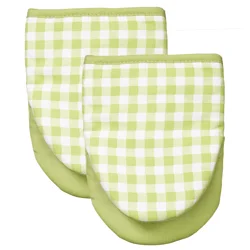 Room & Retreat Easter Check Green 2pk Printed Grabber Mitt, 6.5 In X 7.5 In