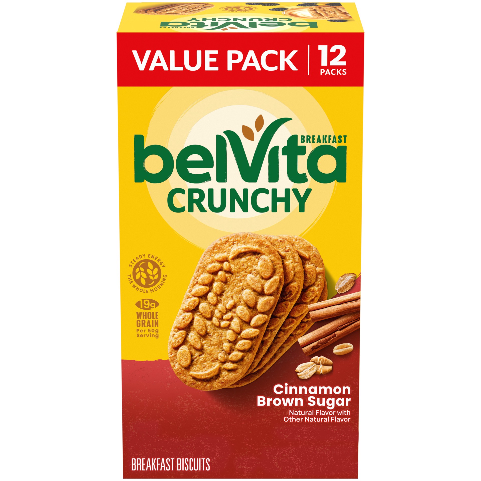 slide 1 of 9, belVita Breakfast Biscuits, Cinnamon Brown Sugar, Value Pack, 21.12 oz