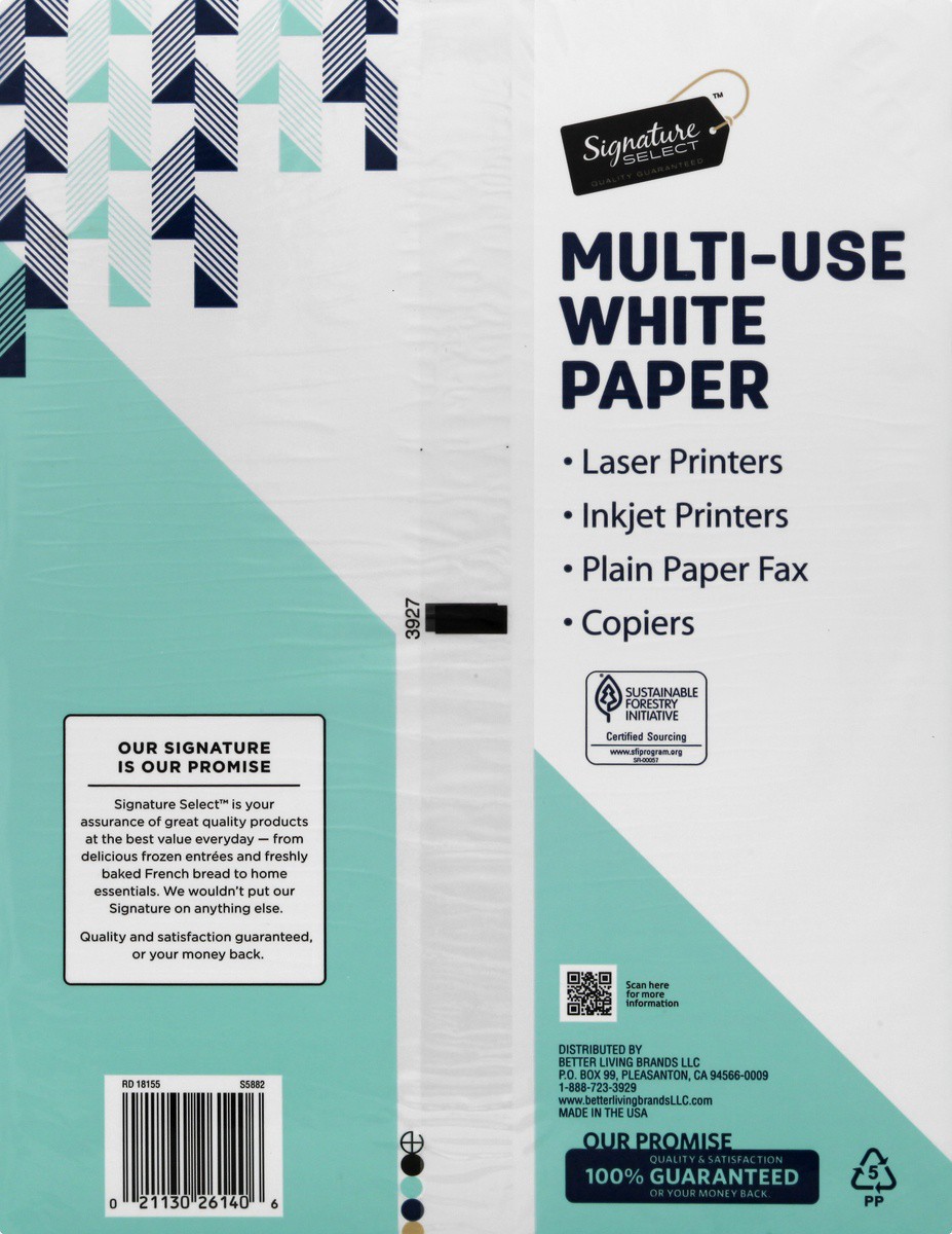 slide 4 of 9, Signature Home Multi-Use Paper White 92 Bright, 500 ct