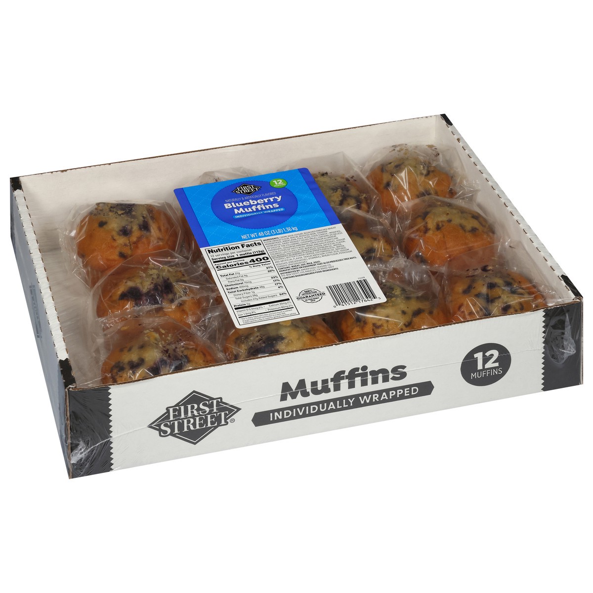 slide 2 of 13, First Street Iw Blueberry Muffin, 48 oz