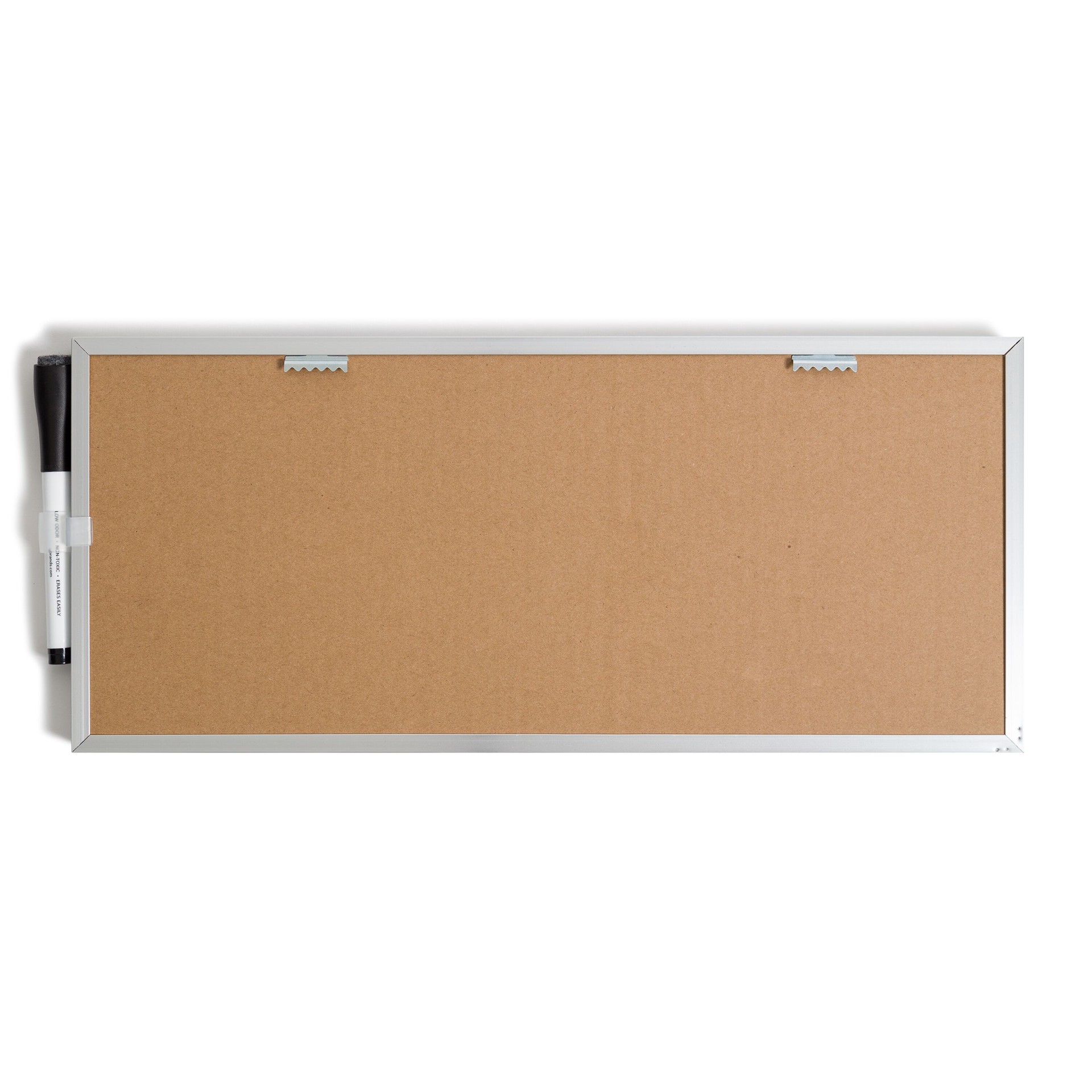 slide 3 of 5, U Brands Magnetic Dry Erase Weekly Calendar Board With Cork Strip, 16x7 in., Silver Aluminum Frame, 1 ct
