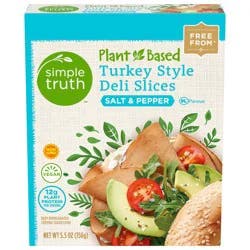 Simple Truth Plantbased Salt Pepper Turkey Style Deli Slices Box