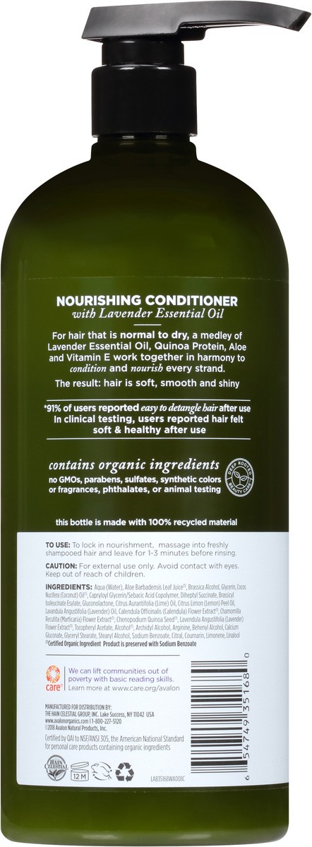 slide 6 of 10, Avalon Organics Nourishing Lavender Conditioner 32 oz. Pump, 32 oz