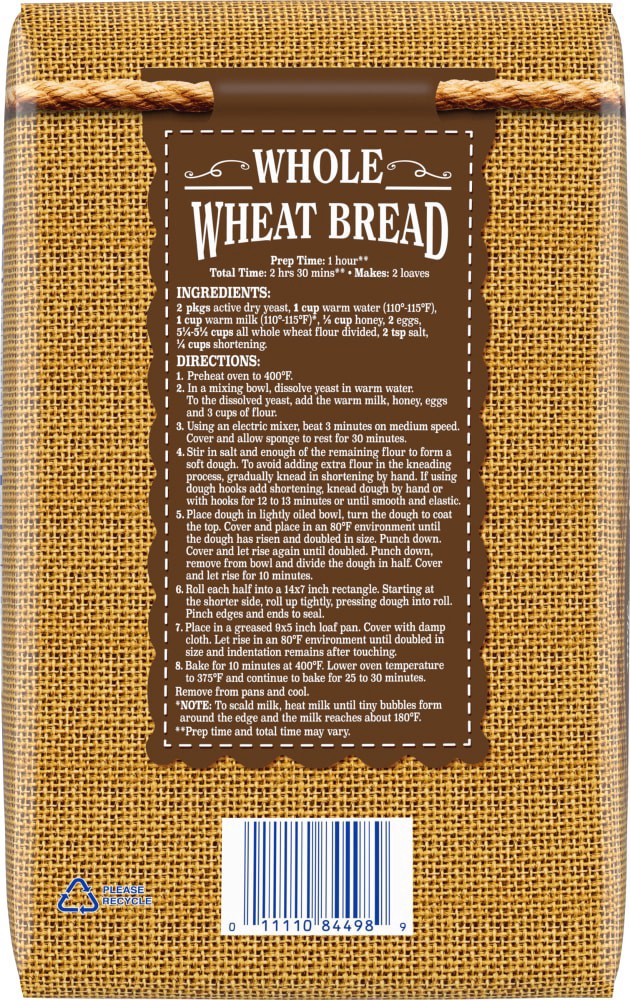 slide 3 of 4, Kroger Traditional Whole Wheat Flour, 5 lb