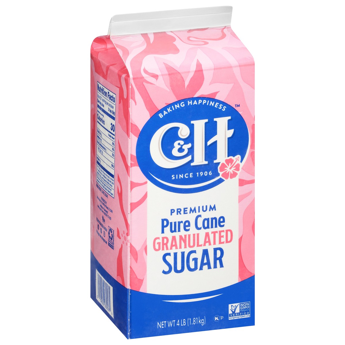 slide 2 of 9, C&H Premium Pure Cane Granulated Sugar 4 lb Carton, 4 lb