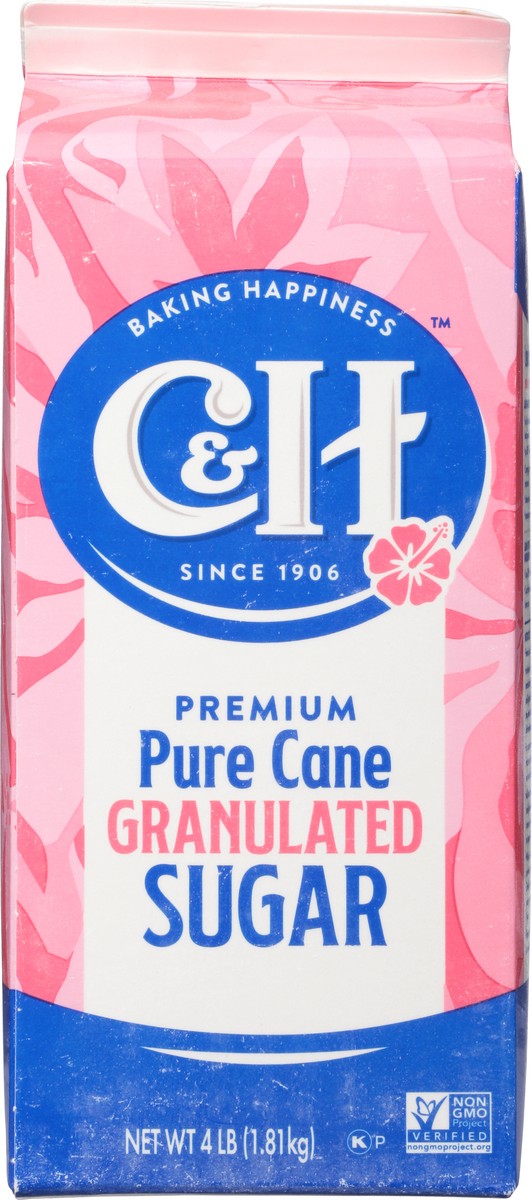 slide 6 of 9, C&H Premium Pure Cane Granulated Sugar 4 lb Carton, 4 lb