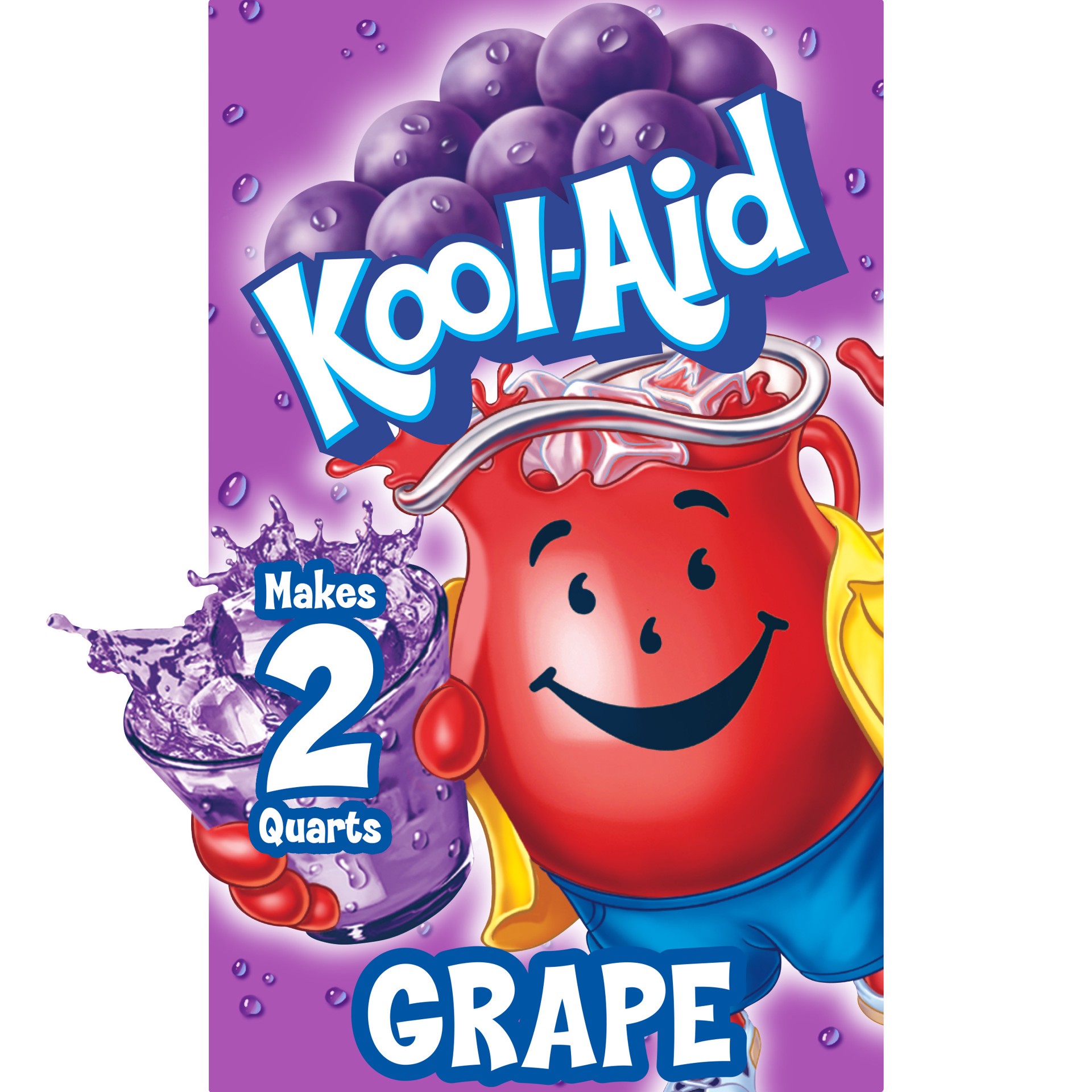 slide 1 of 5, Kool-Aid Unsweetened Grape Artificially Flavored Powdered Drink Mix, 0.14 oz. Packet, 0.14 oz