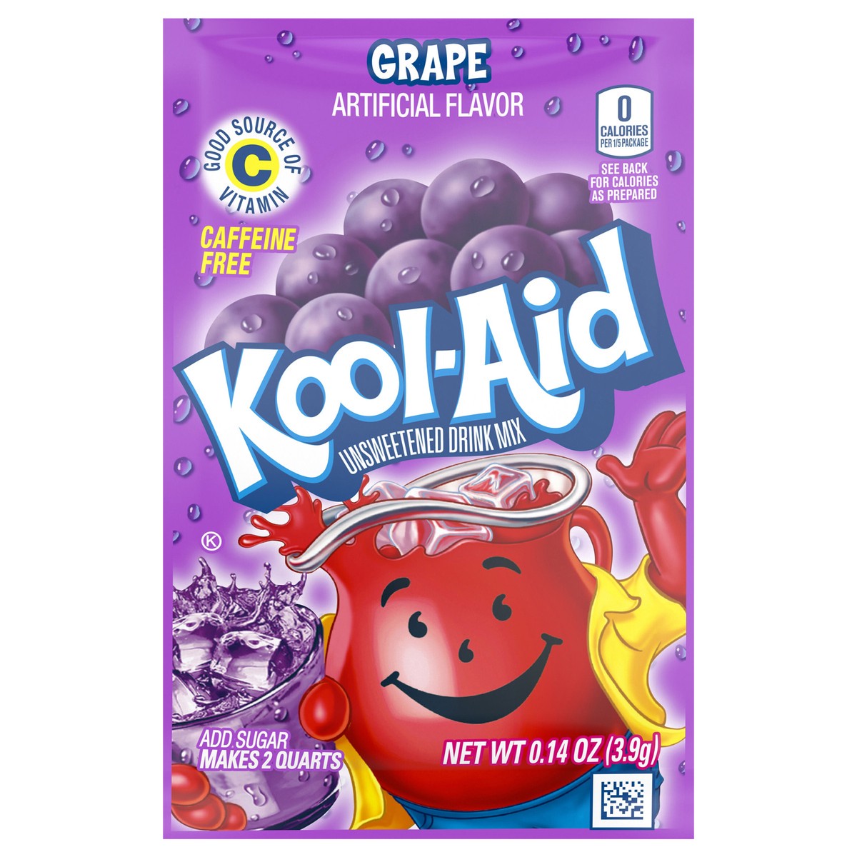 slide 1 of 5, Kool-Aid Unsweetened Grape Powdered Drink Mix, 0.14 oz. Packet, 0.14 oz