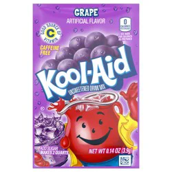 Kool-Aid Unsweetened Grape Powdered Drink Mix, 0.14 oz. Packet