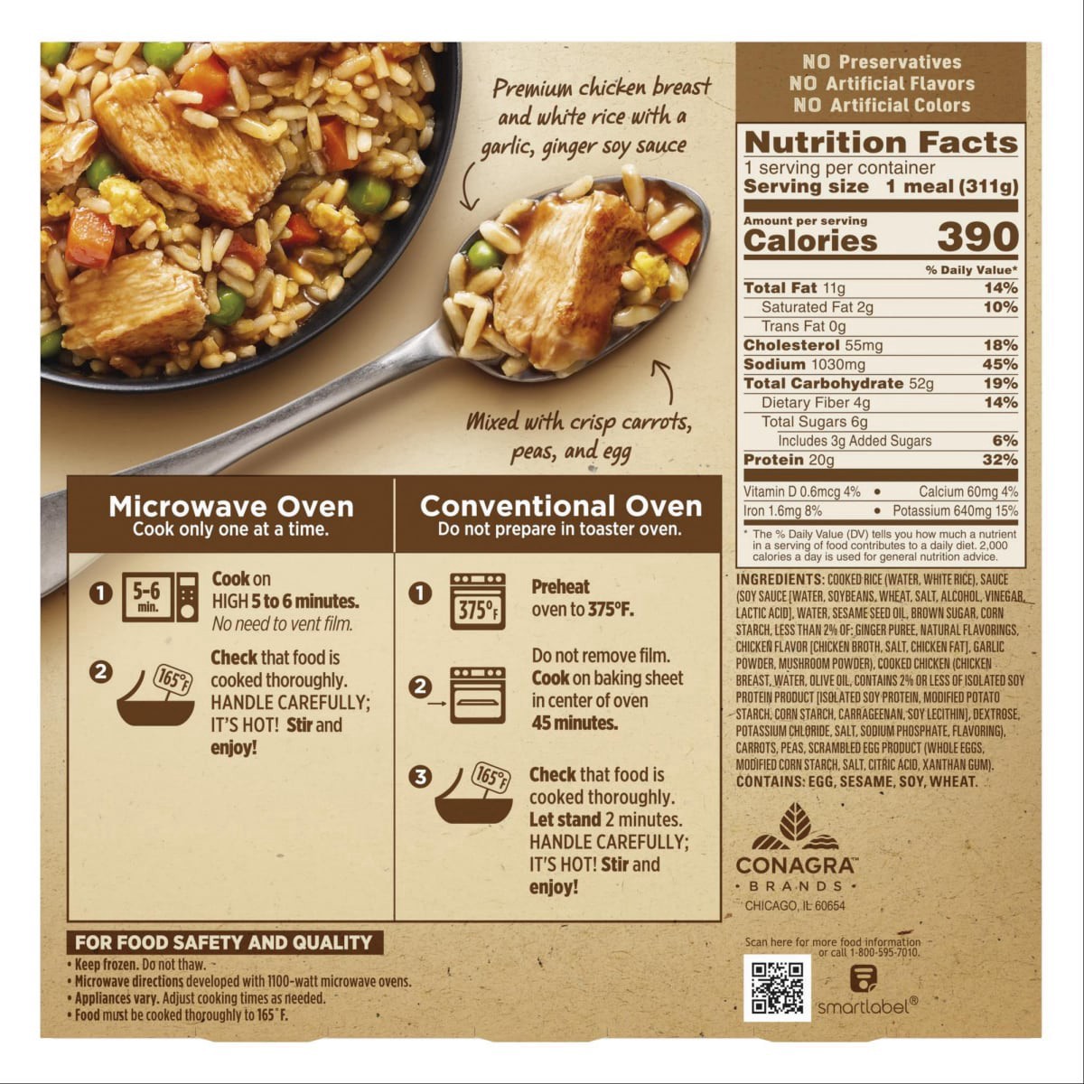 slide 9 of 13, Marie Callender's Savory Chicken Fried Rice Bowl, Frozen Meal, 11 oz., 11 oz