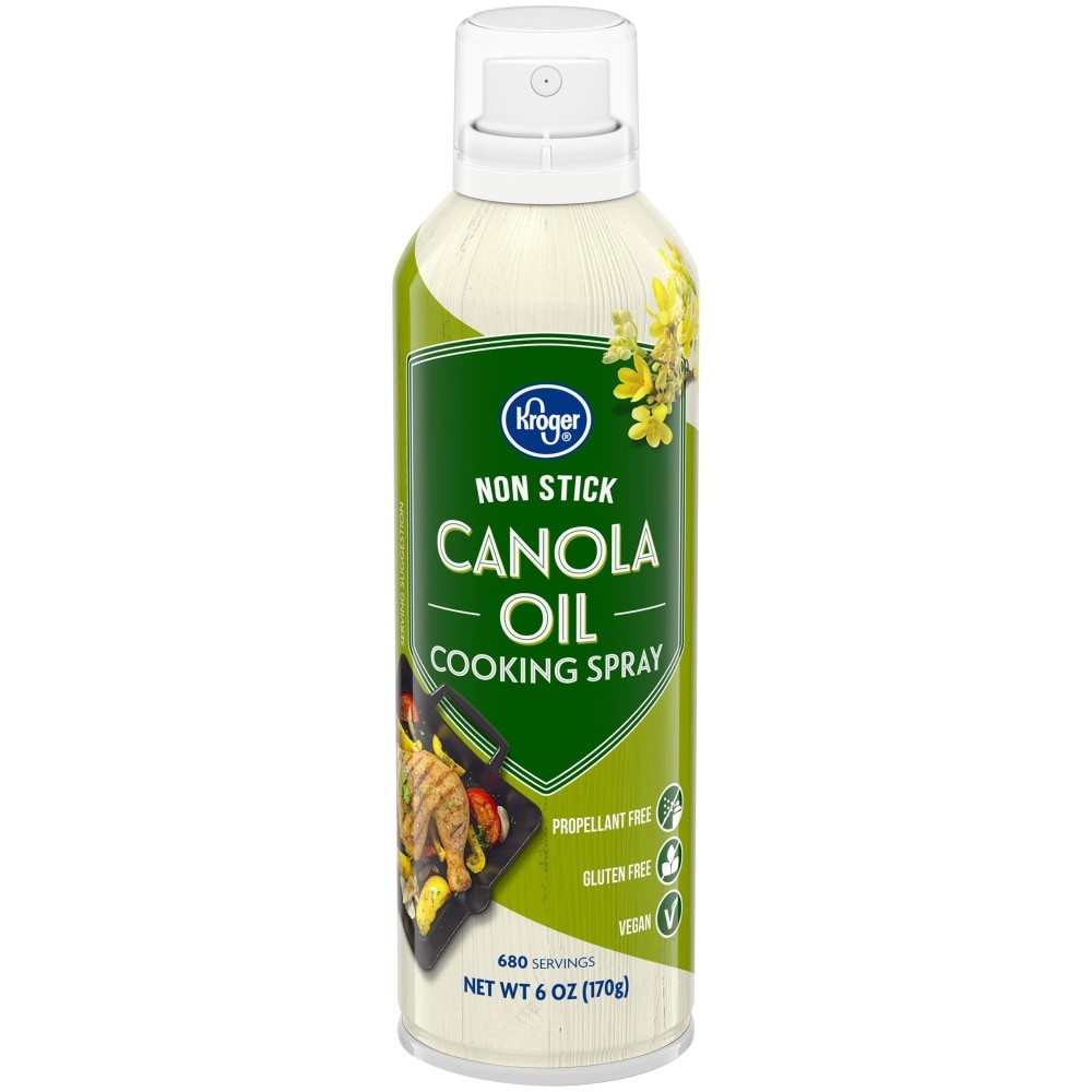 slide 1 of 4, Kroger Non Stick Canola Cooking Spray, 6 oz