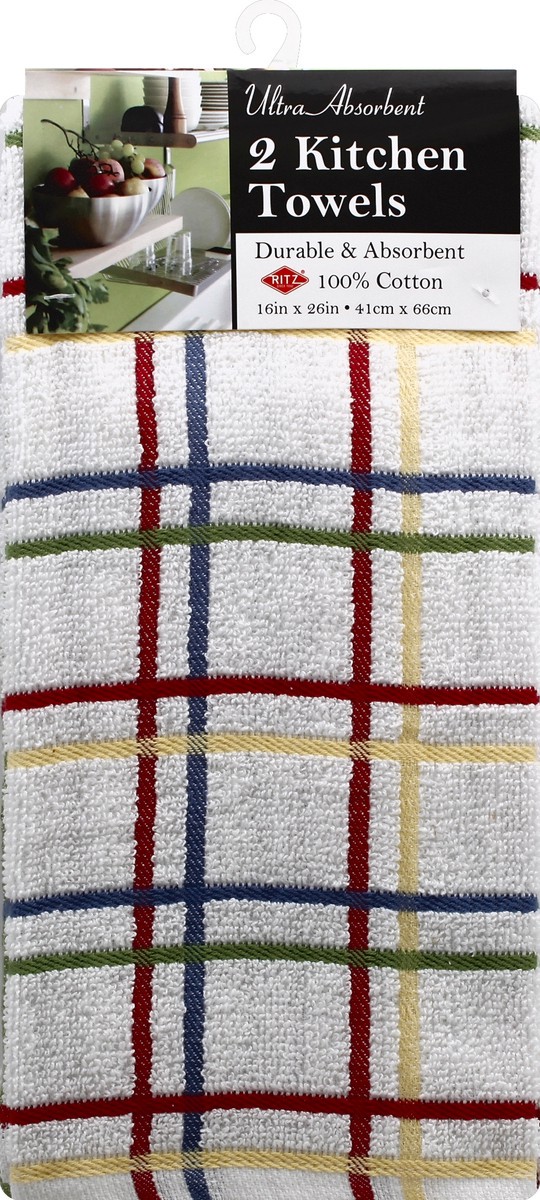 slide 2 of 2, Ritz Paprika Multi Check Ultra Absorbent Kitchen Towels 2 Each, 2 ct
