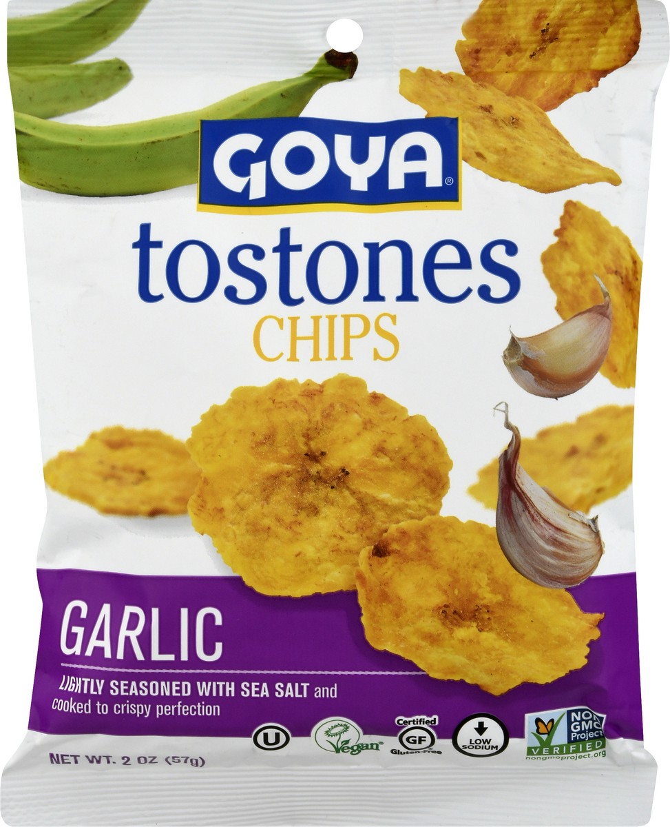 slide 3 of 9, Goya Tostones Chips Garlic, 2 oz