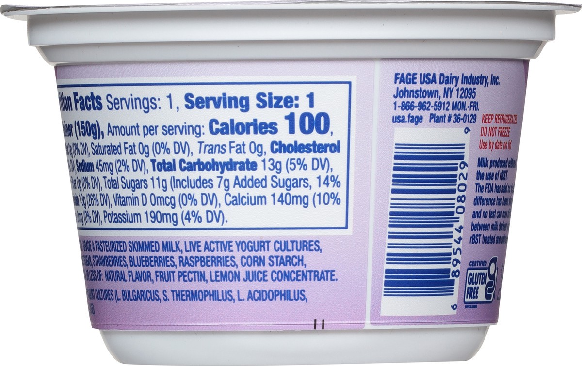 slide 4 of 9, Fage Total Greek Strained Nonfat Mixed Berries Yogurt 5.3 oz, 5.3 oz