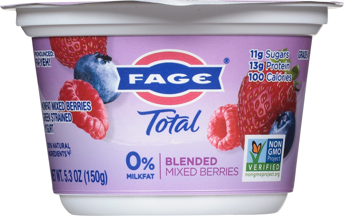 slide 3 of 9, Fage Total Greek Strained Nonfat Mixed Berries Yogurt 5.3 oz, 5.3 oz