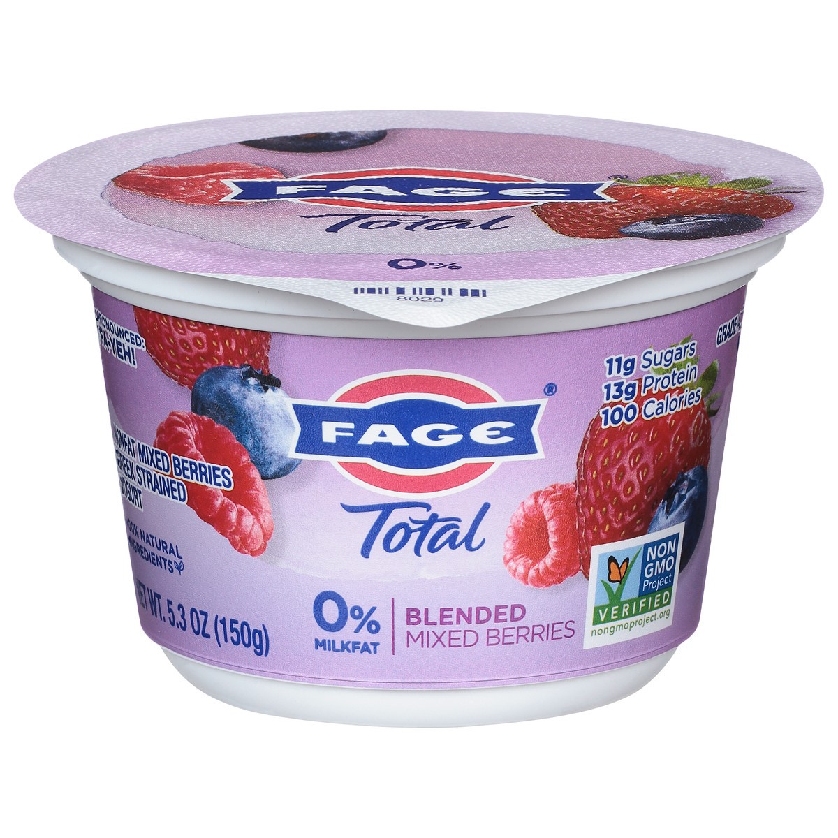 slide 1 of 9, Fage Total Greek Strained Nonfat Mixed Berries Yogurt 5.3 oz, 5.3 oz