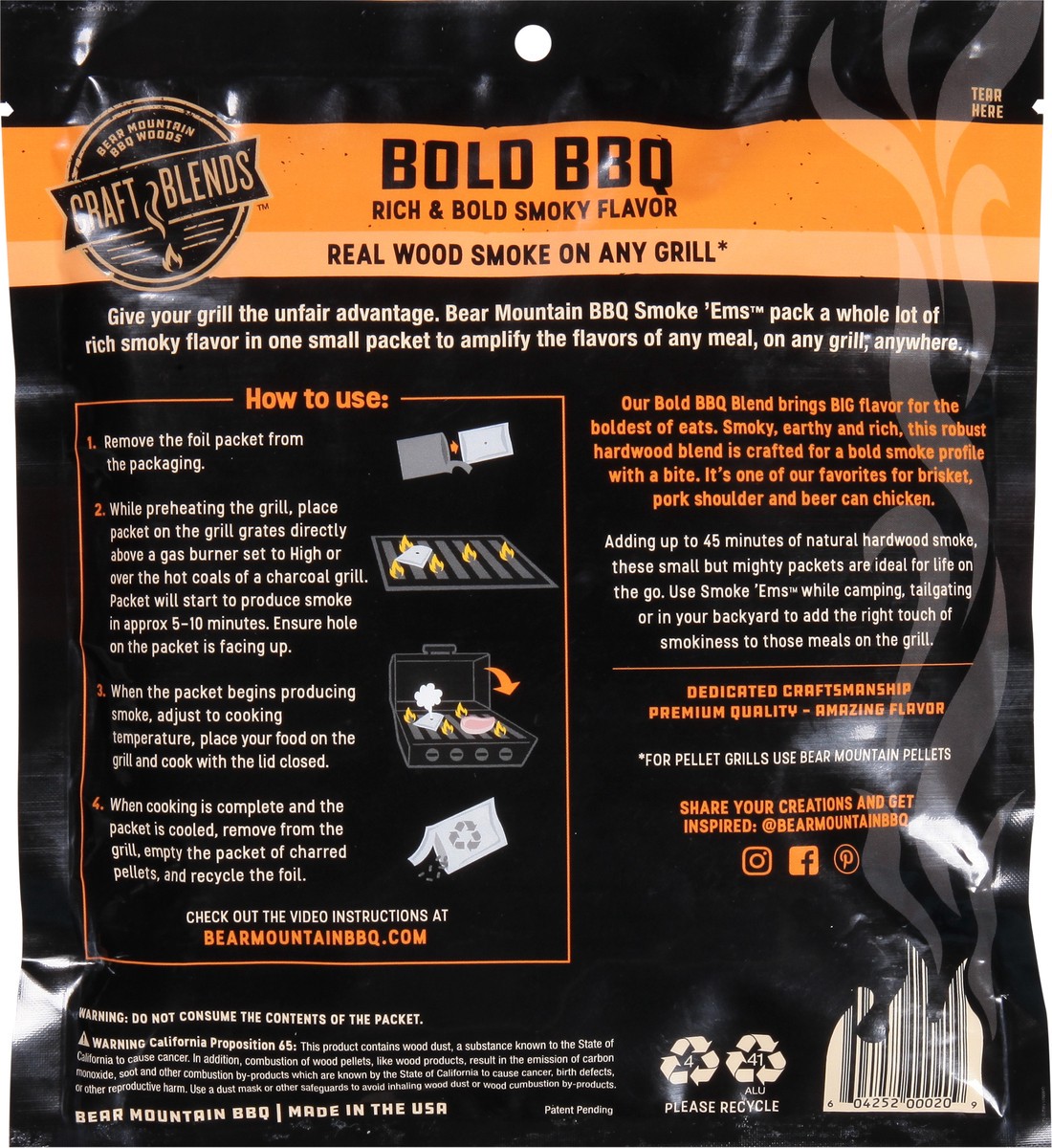 slide 8 of 9, Bear Mountain BBQ Woods Smoke 'Ems Bold BBQ 6 oz, 6 oz