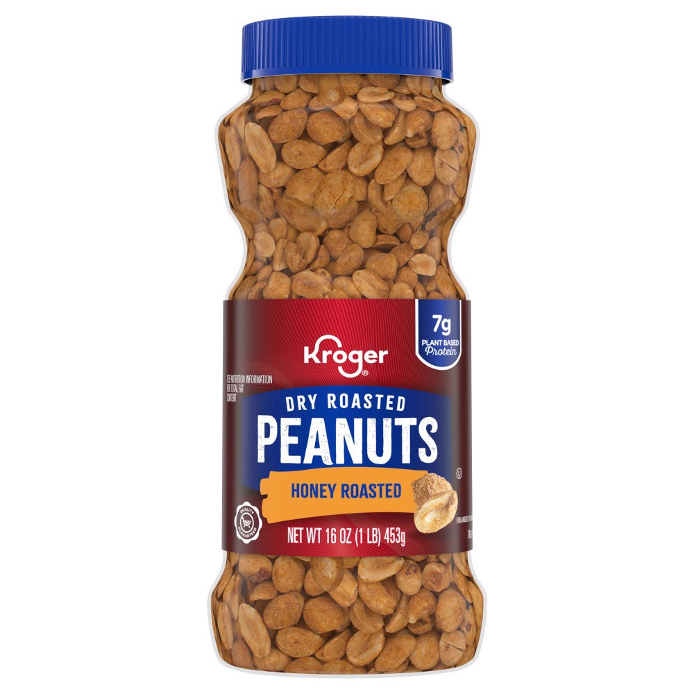 slide 1 of 4, Kroger® Dry Honey Roasted Peanuts, 16 oz