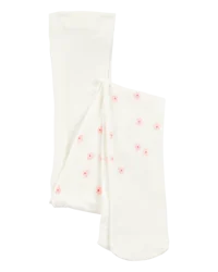 Carter's Baby Floral Tights Cream 6-12