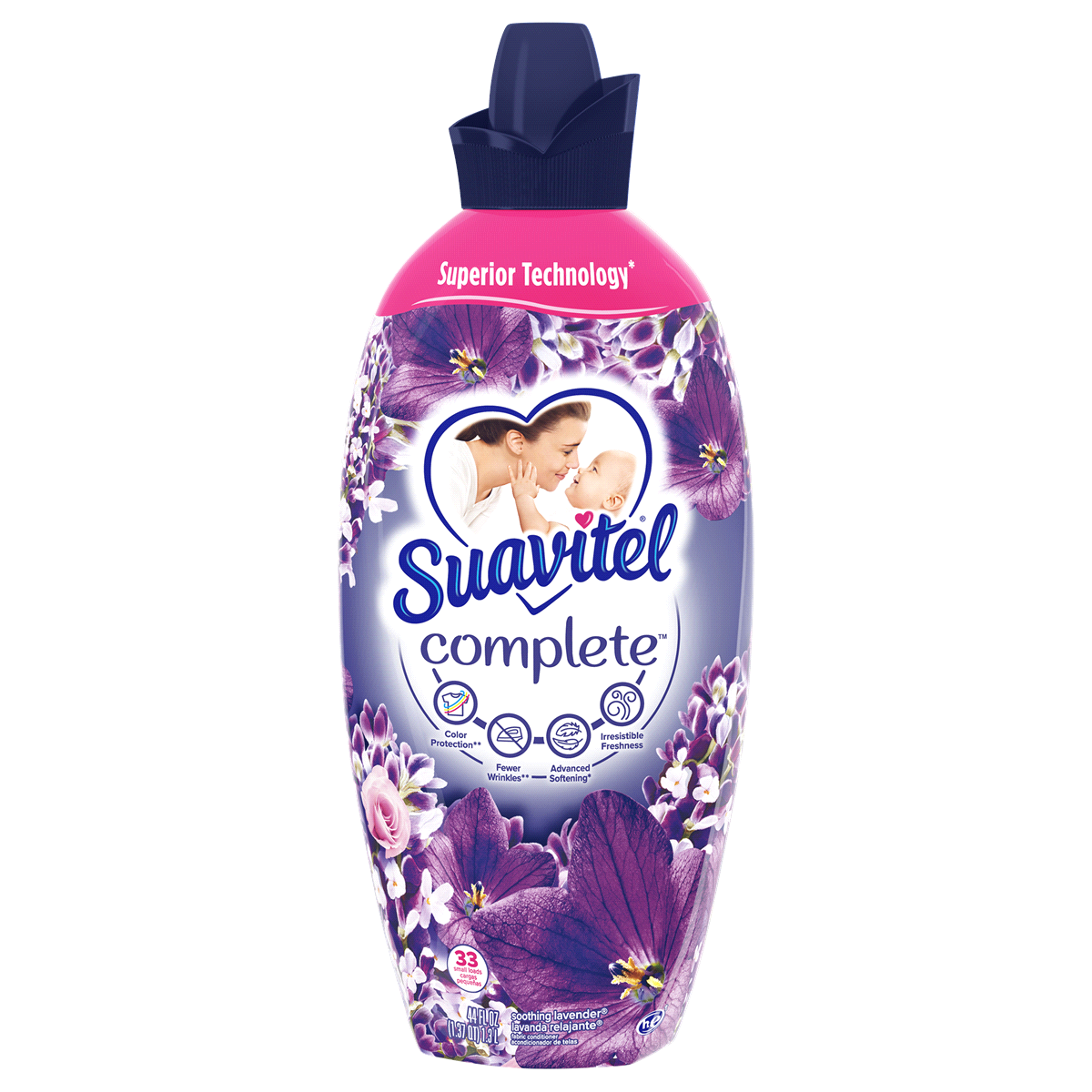 slide 1 of 1, Suavitel He Ultra Soothing Lavender Fabric Conditioner 33 Loads, 44 oz