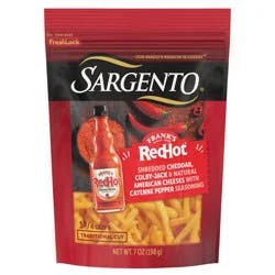 Sargento Frank's Red Hot Shredded Cheddar Cheese 7 oz