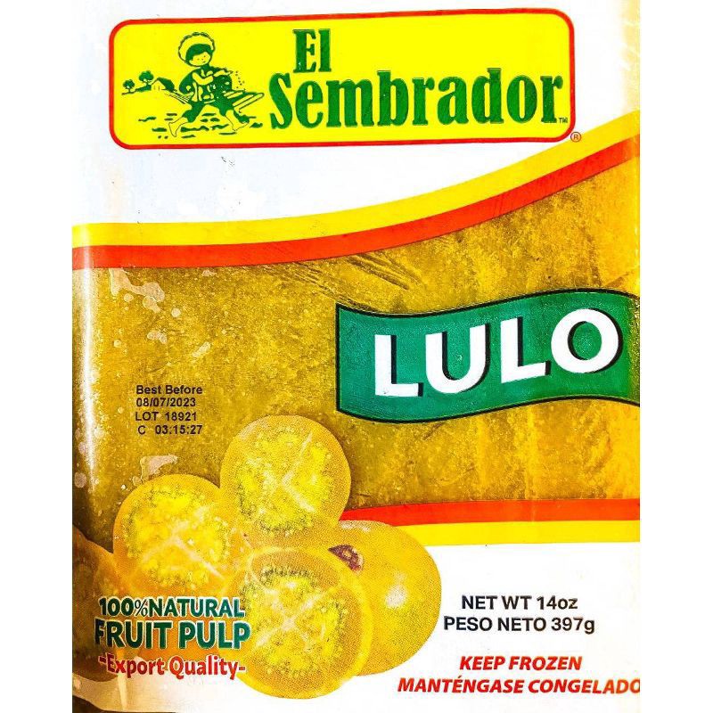 slide 1 of 1, El Sembrador Frozen Pulp Lulo - 14oz, 14 oz