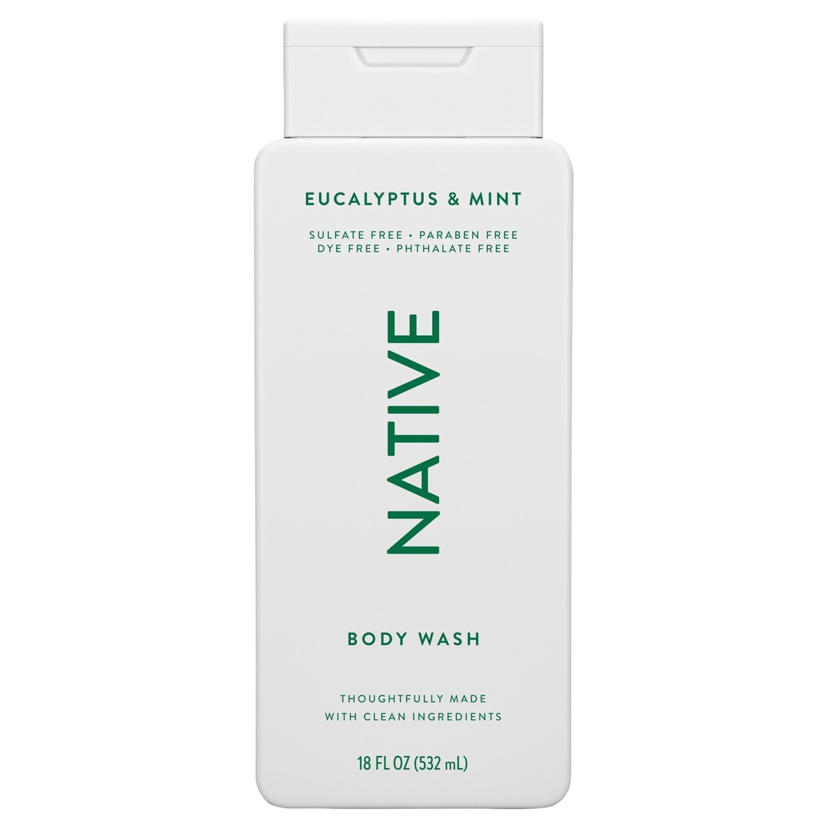 slide 1 of 3, Native Body Wash, Eucalyptus & Mint, Sulfate Free, for Women and Men, 18 oz, 18 oz