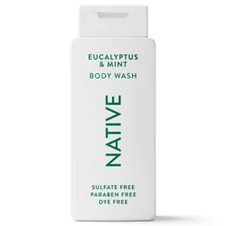 Native Body Wash, Eucalyptus & Mint, Sulfate Free, for Women and Men, 18 oz