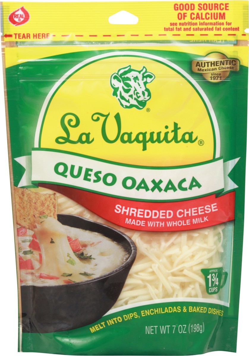 slide 12 of 12, La Vaquita Queso Oaxaca Shredded Cheese 7 oz, 7 oz