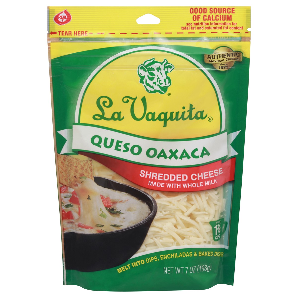 slide 1 of 12, La Vaquita Queso Oaxaca Shredded Cheese 7 oz, 7 oz