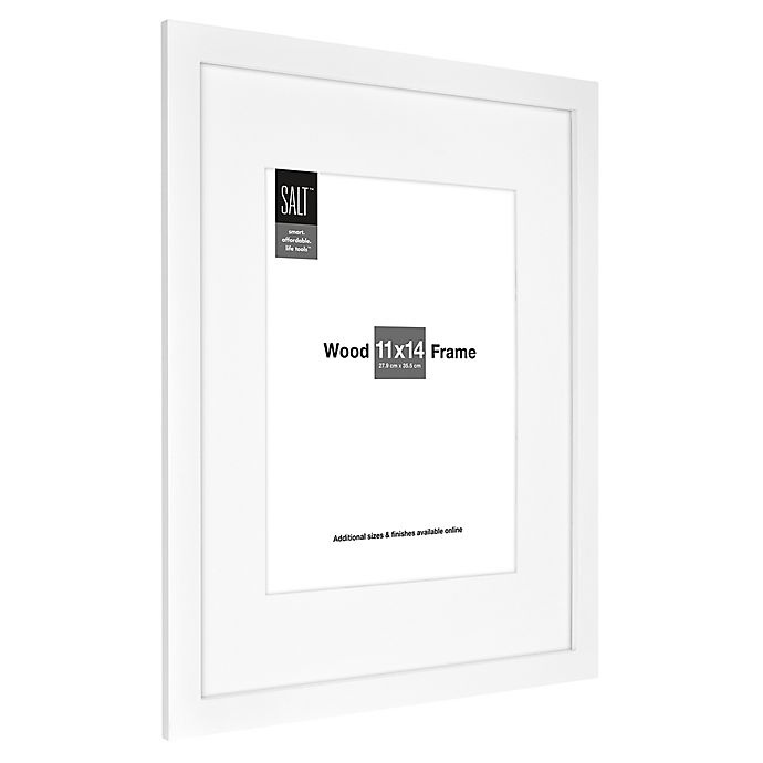 slide 2 of 2, SALT Gallery Matted Picture Frame - White, 11 in x 14 in