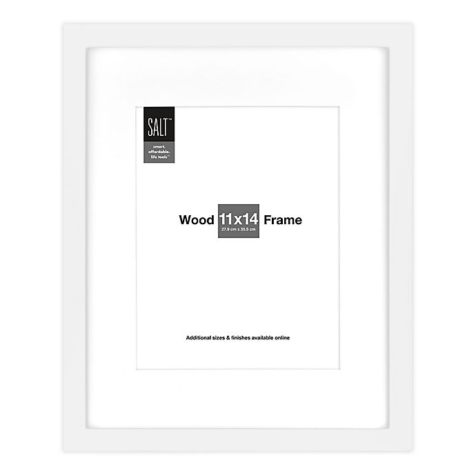 slide 1 of 2, SALT Gallery Matted Picture Frame - White, 11 in x 14 in