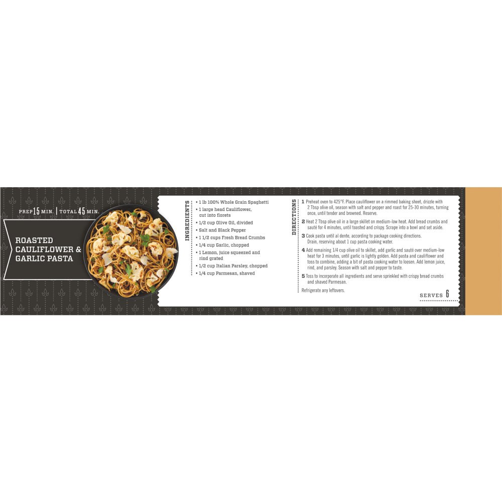 slide 3 of 6, Kroger 100% Whole Wheat Spaghetti, 16 oz