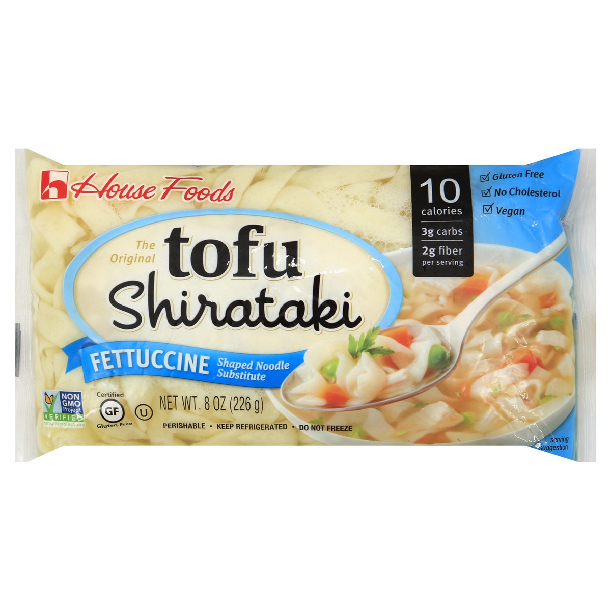 slide 5 of 9, House Foods Tofu Shirataki Fettuccine Shaped Tofu Noodles, 8 oz