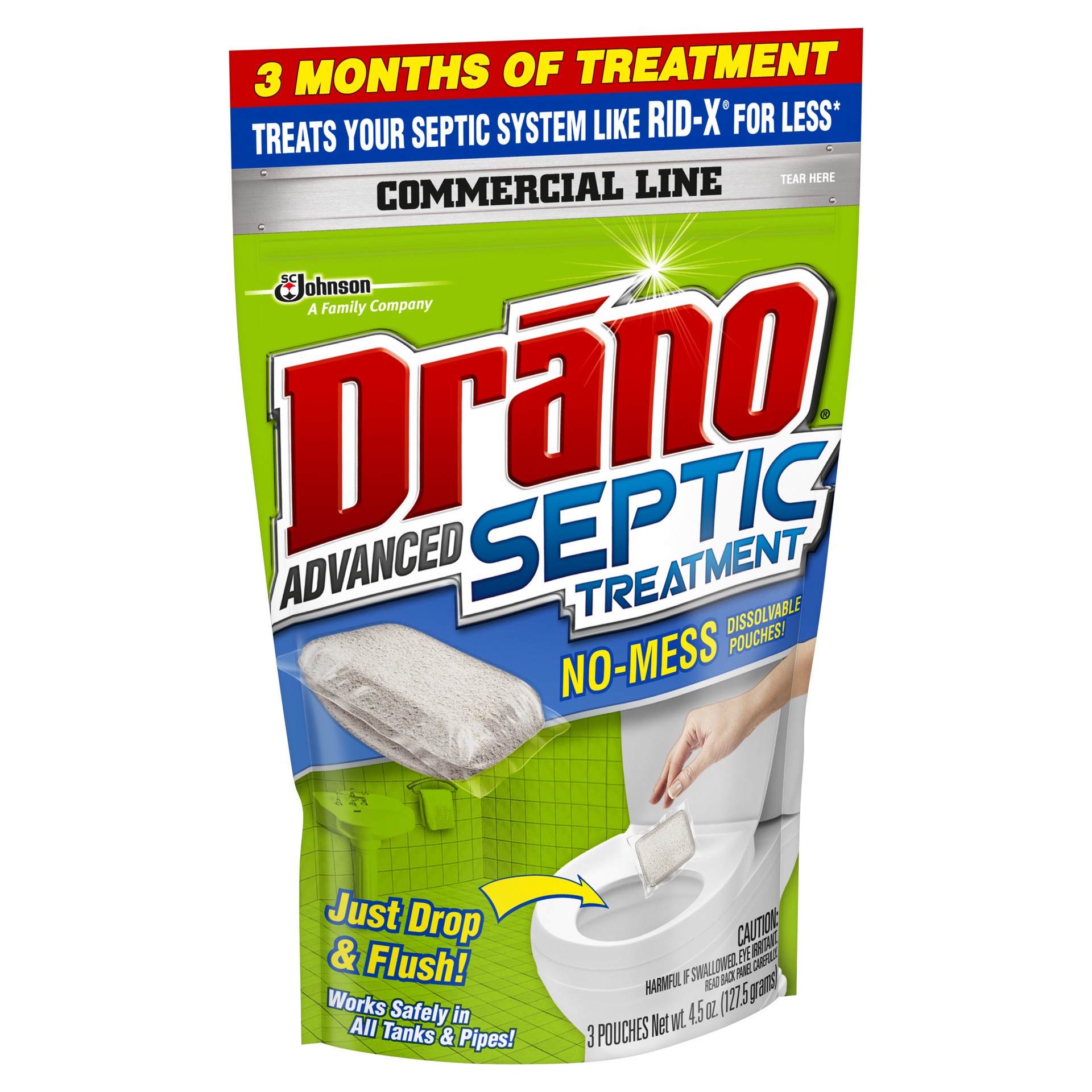 slide 2 of 5, Drano Advanced Septic Treatment, 3 ct