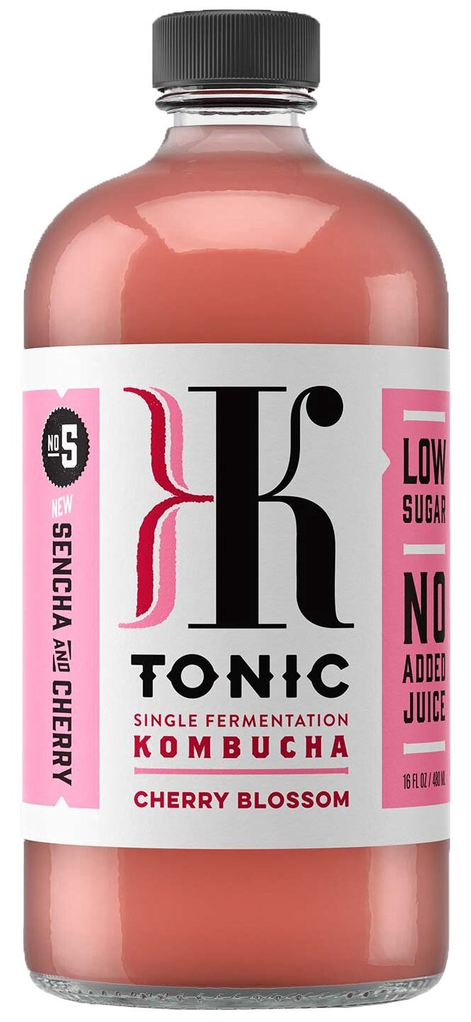 slide 1 of 1, K Tonic Cherry Blossom Kombucha, 16 oz