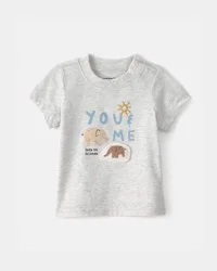Carters Baby 'Let's Be Friends' Graphic Tee - Grey Grey 18M