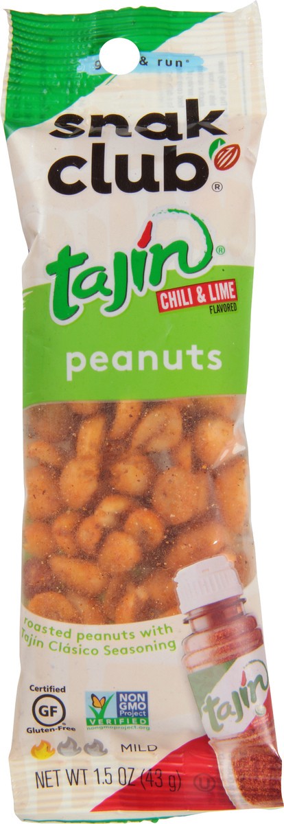 slide 4 of 9, Snak Club Tajin Mild Chili & Lime Peanuts 1.5 oz, 1.5 oz