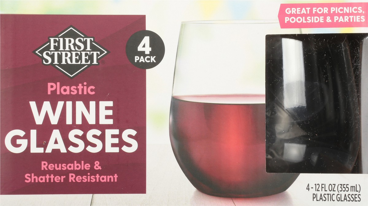 slide 11 of 11, First Street Wine Glass, 4 ct
