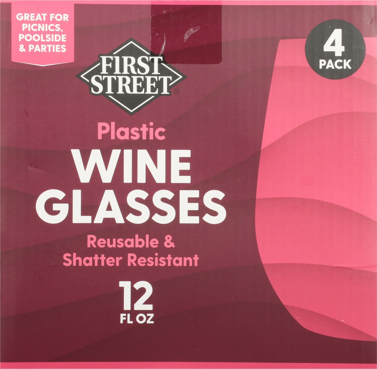 slide 3 of 11, First Street Wine Glass, 4 ct